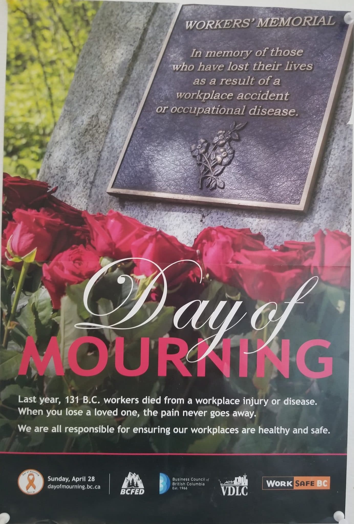 Official Day of Mourning poster for 2019