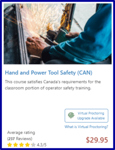 Hand and Power Tool Safety CAN